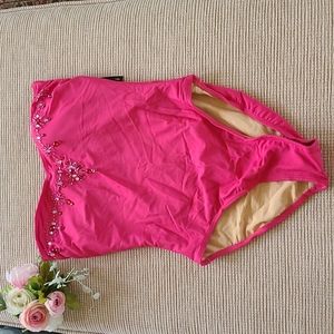 Beaded convertible Bandeau one piece swimsuit